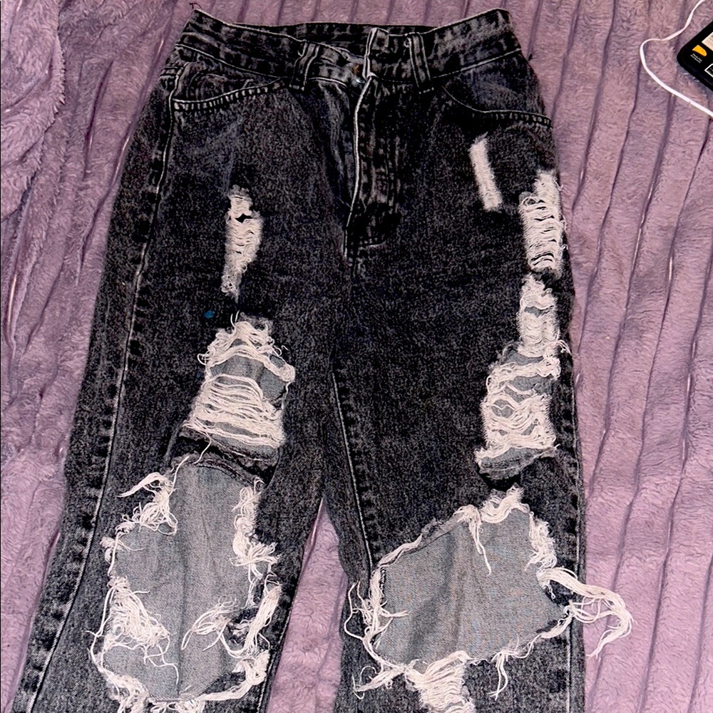 SHEIN Black Denim Jeans